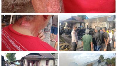Kebakaran Hanguskan Rumah Warga Yan Singon di Kiawa 1 Barat