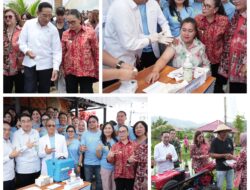 Kunjungan Wamen Kesehatan RI di Terima Wabup Vasung, Penyerahan Traktor dan Pemberian Vaksin HPV
